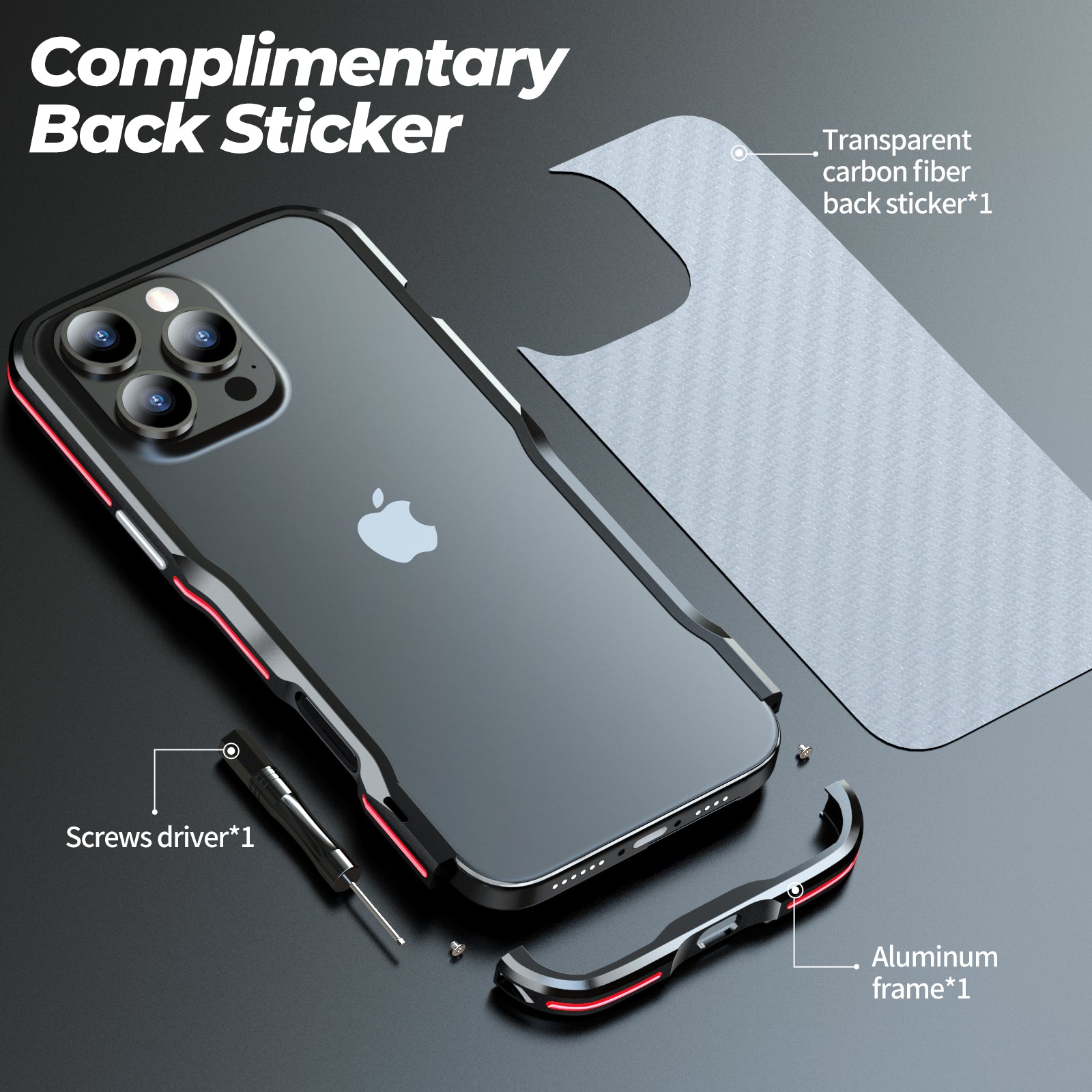 Metal Frame Bumper iPhone Case – Aluminum Detachable Heat Dissipation Cover for iPhone Models, Sleek and Durable Protection