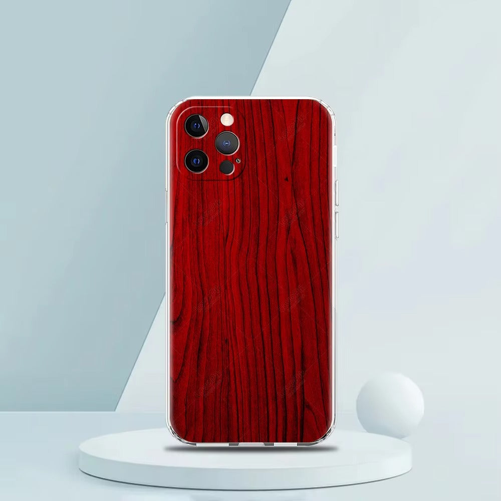 Premium Apple iPhone Case, MagSafe Compatible, Camera Lens and Screen Protection, Ultra Thin, Shockproof, Magnetic, Full All Around Protection, Carved Wood Soft Cover