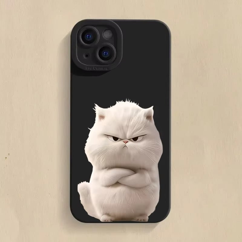 Premium Apple iPhone Case, MagSafe Compatible, Camera Lens and Screen Protection, Ultra Thin, Shockproof, Magnetic, Full All Around Protection, Cool Cat Soft Cover