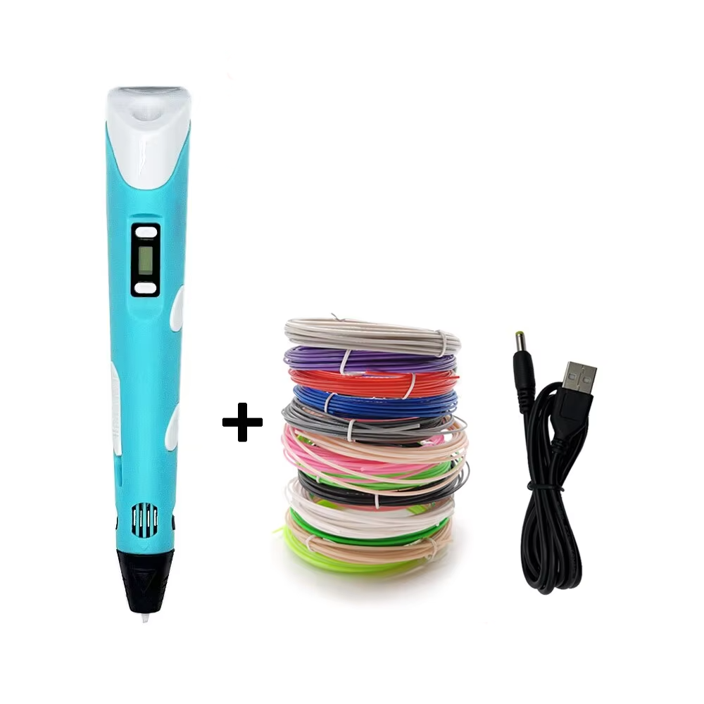 Creative 3D Drawing Pen for Kids – LCD Printing Pen with 50M PLA Filament, Safe DIY Toy for Art & Crafts, Ideal Birthday