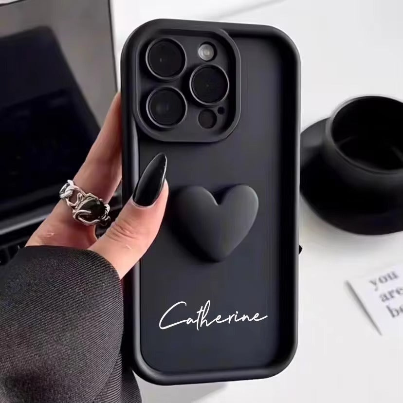 Premium Apple iPhone Case, MagSafe Compatible, Camera Lens and Screen Protection, Ultra Thin, Shockproof, Magnetic, Full All Around Protection, DIY Name Heart Soft Cover