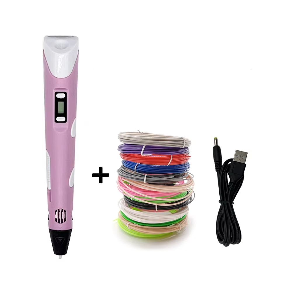 Creative 3D Drawing Pen for Kids – LCD Printing Pen with 50M PLA Filament, Safe DIY Toy for Art & Crafts, Ideal Birthday