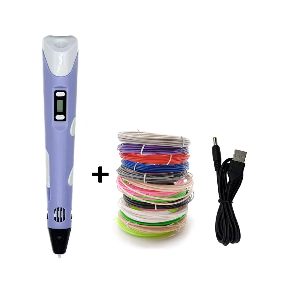 Creative 3D Drawing Pen for Kids – LCD Printing Pen with 50M PLA Filament, Safe DIY Toy for Art & Crafts, Ideal Birthday