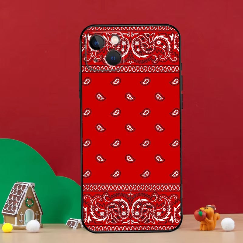 Luxury Apple iPhone Case, MagSafe Compatible, Camera Lens and Screen Protection, Ultra Thin, Shockproof, Magnetic, Full All Around Protection, Bandana Paisley Cover