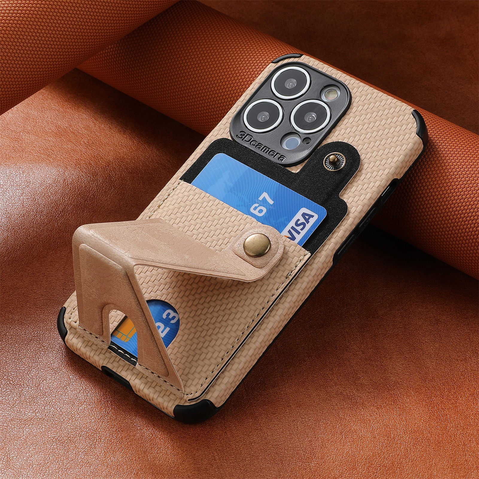 Carbon Fiber Wallet Flip iPhone Case – Premium Leather, Card Holder, Shockproof Protection Sleek & Durable Design for iPhone