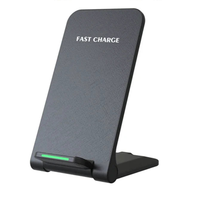 Premium 100W Wireless Charger Stand Fast Charging Station Pad for Apple iPhone, iOS, Android Smartphones – Type-C, Qi Dock, Dual Coil, Safety Features