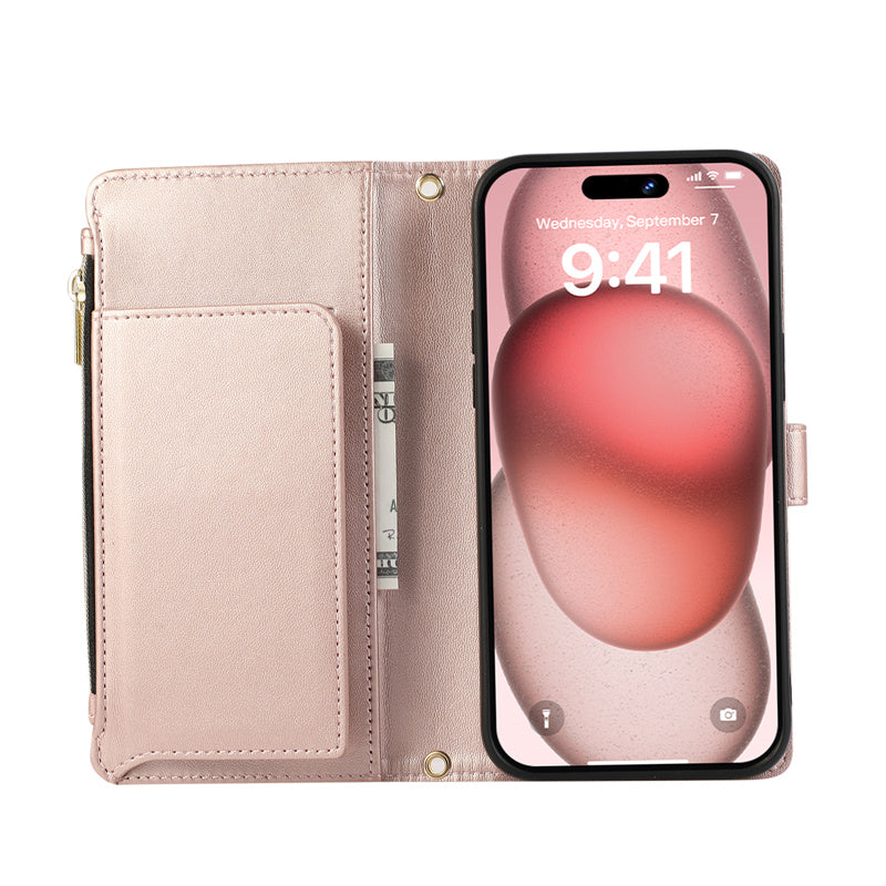 Luxury Leather Flip Phone Case – Premium Wallet, Bracket Protection, Elegant Cover with Card Slots, Durable & Functional