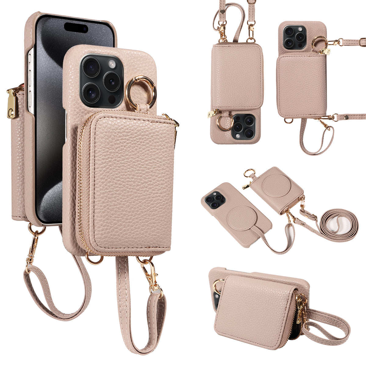 Premium High-Quality Magnetic Wallet iPhone Case – Detachable Design, Lashing Functionality, Stylish & Durable Protection