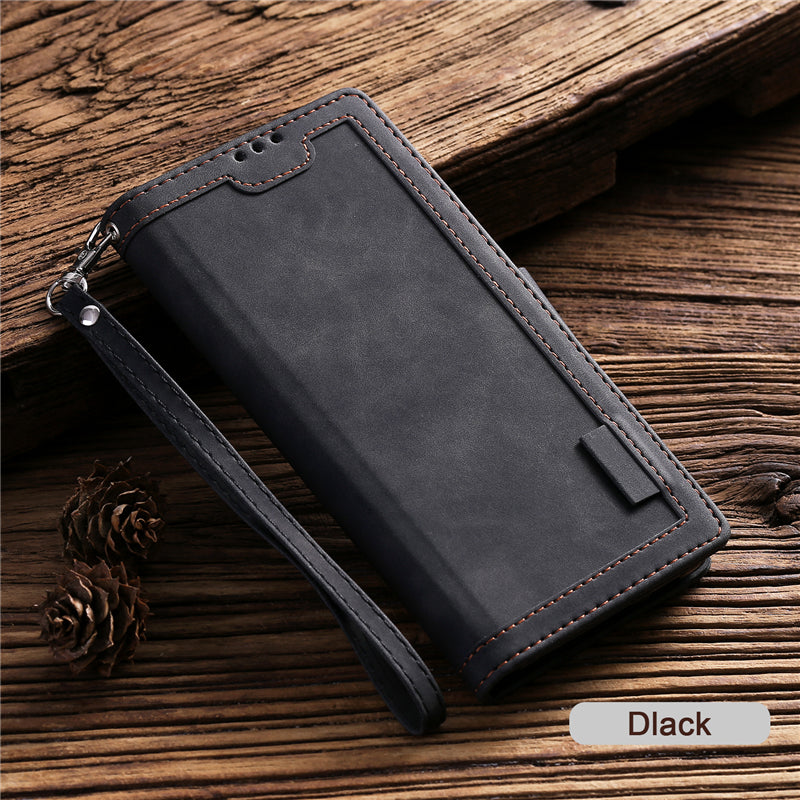 Luxuriöse Klapphülle aus Leder – Premium-Brieftaschen-Cover, Magnetverschluss, Kartenfächer, stoßfester Schutz, elegantes Design für das iPhone