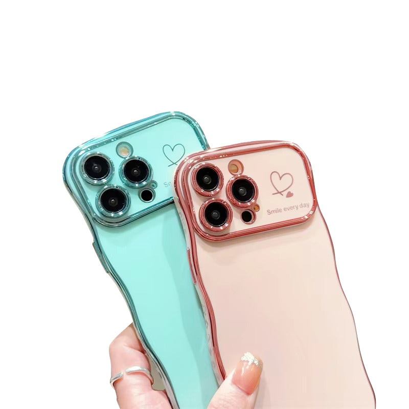 Luxury Apple iPhone Case MagSafe Compatible, Camera Lens & Screen Protection All Around Protection Cover with  Heart Design