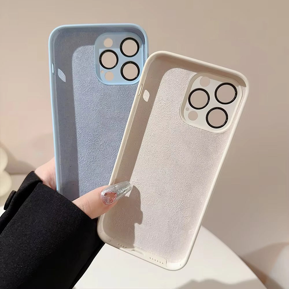 High Quality Apple iPhone Case Compatible, Camera Lens & Screen Protection, Protection Cover with Silicone Lens Film Design