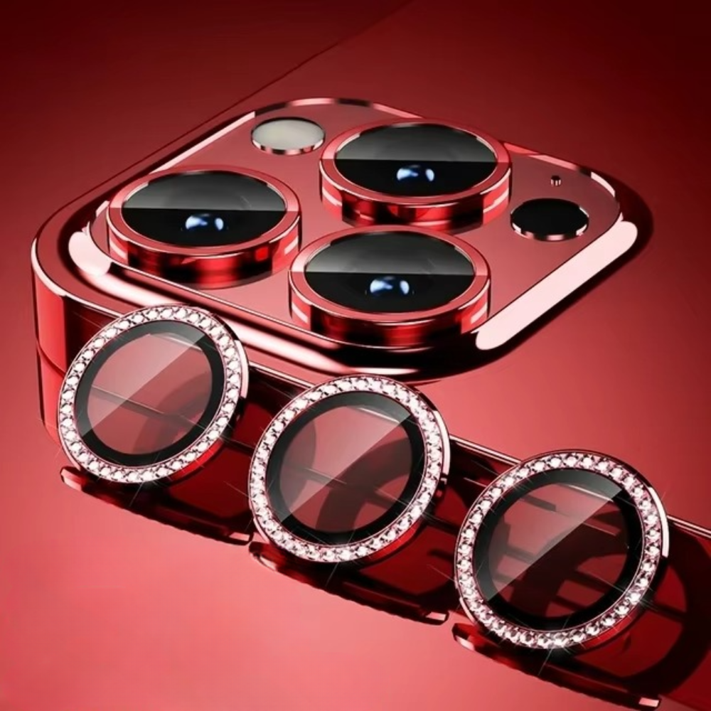 Premium Metal Camera Lens Protector – Tempered Glass Lens Cover Ring with Scratch Resistance, Shock Protection, Anti-Dust Coating and Precision Camera Protection