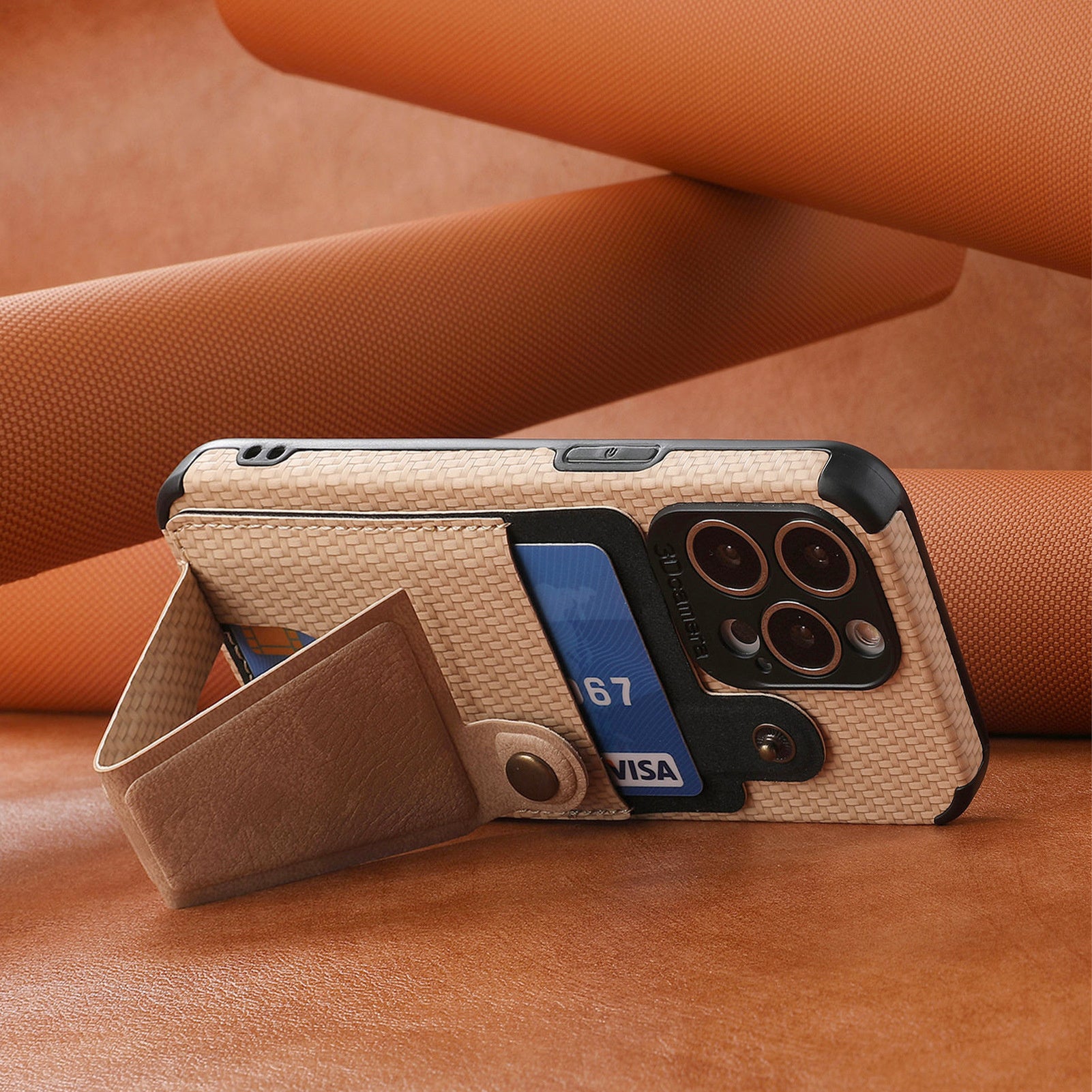 Carbon Fiber Wallet Flip iPhone Case – Premium Leather, Card Holder, Shockproof Protection Sleek & Durable Design for iPhone