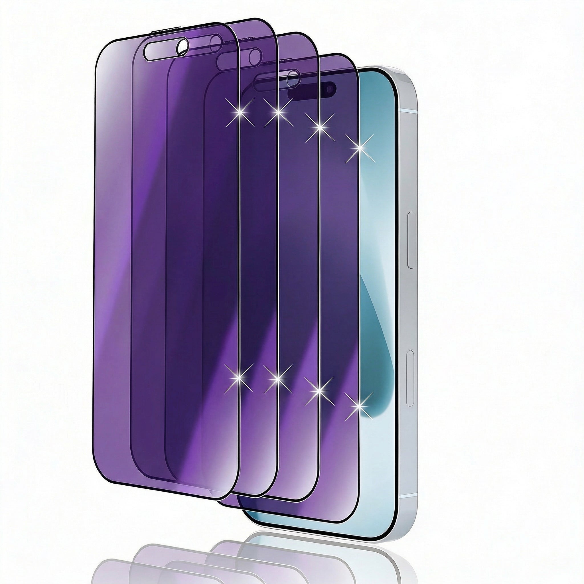 Premium Privacy Screen Protector for iPhone – Anti Blue Light Tempered Glass with Anti-Spy Protection, Scratch Resistance and Full Coverage