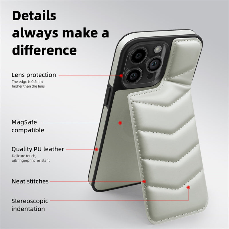 Premium MagSafe Lederhülle für iPhone – magnetisches kabelloses Laden, Kartenhalter-Brieftasche, stoßfester Schutz, schlankes Design für iPhone-Modelle