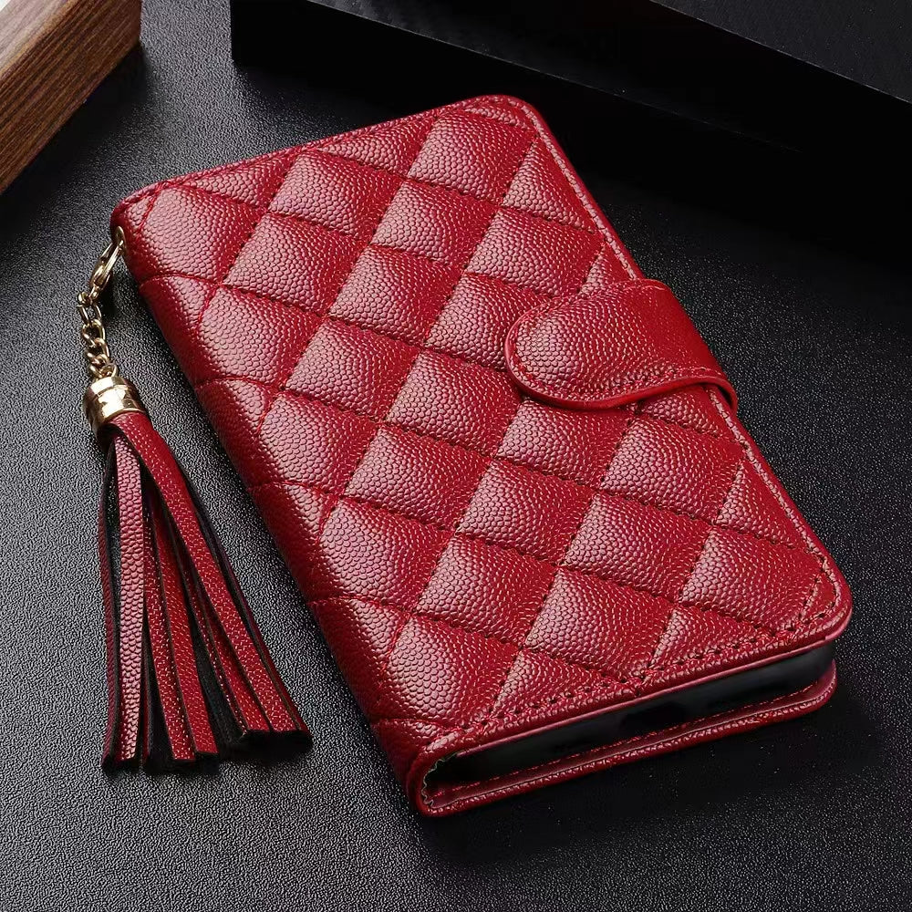 Luxury Wallet Flip Leather iPhone Case – Card Slot, Magnetic Closure,  Shockproof Protection, and Premium Design for iPhone