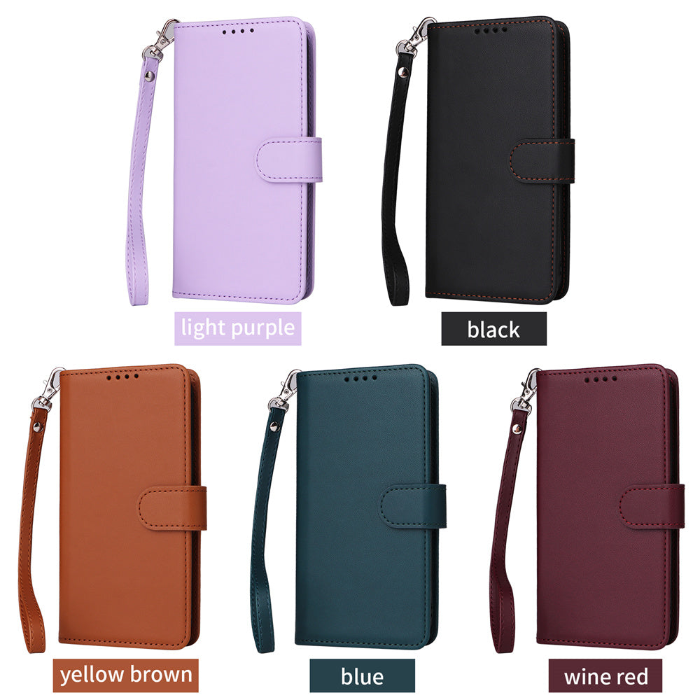 Luxuriöse, abnehmbare 2-in-1-Brieftaschenhülle für das iPhone – magnetische Lederhülle, Kartenhalter, Ständer, sicherer Verschluss, stilvoller und langlebiger Schutz