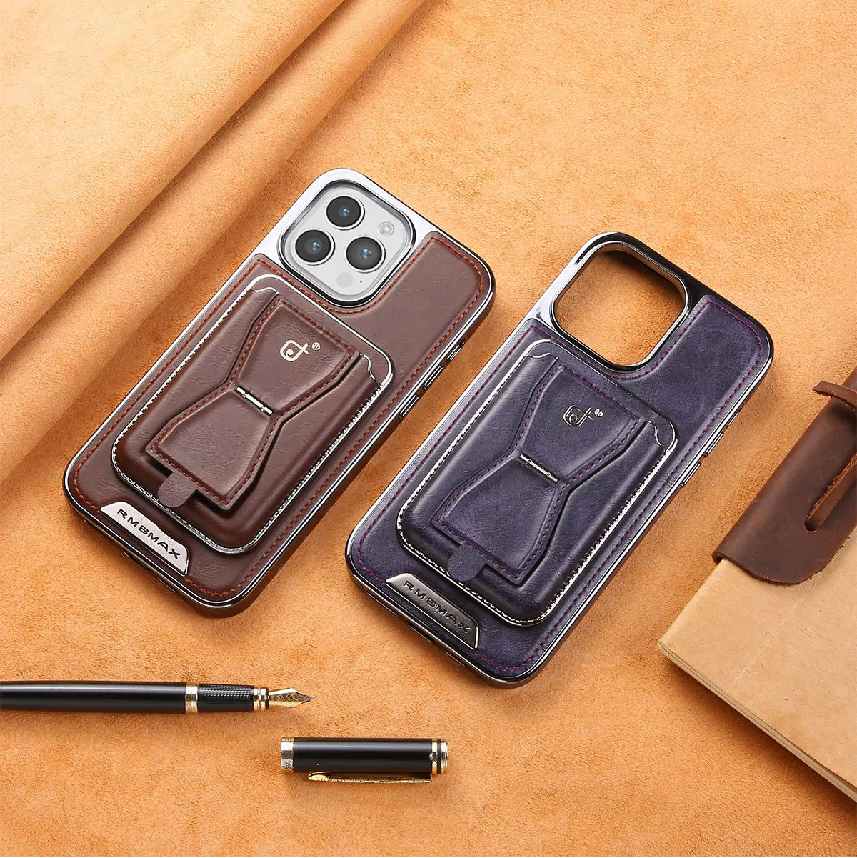 Luxuriöse iPhone-Hülle aus Leder im Brieftaschenformat mit Standfunktion – Kartenhalter, erstklassiger Schutz, robuste Klapphülle und stilvolles Design für iPhone-Modelle