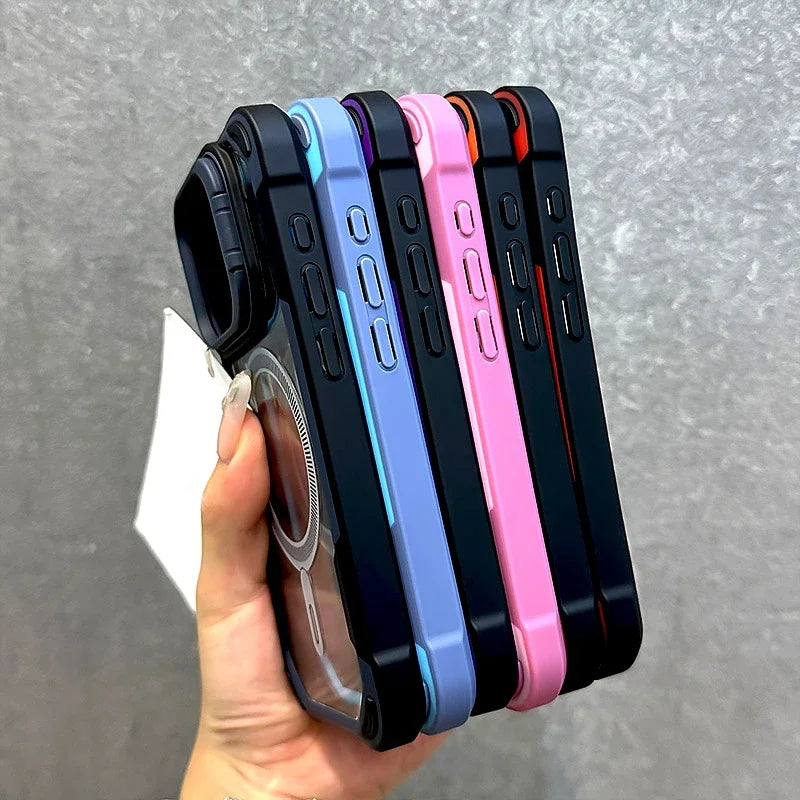 Luxury Armor iPhone Case- Transparent MagSafe Cover, Wireless Charging Compatible Durable & Protective Design Case for iPhone