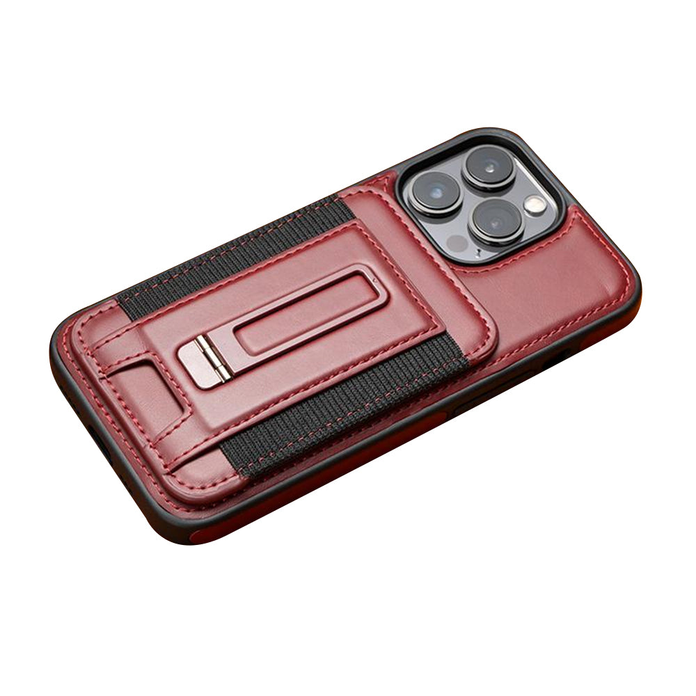 Luxury Detachable Wallet Leather iPhone Case – Magnetic Card Slot, Shockproof Protection, Hollow Logo Back Cover, Premium Design for iPhone Models