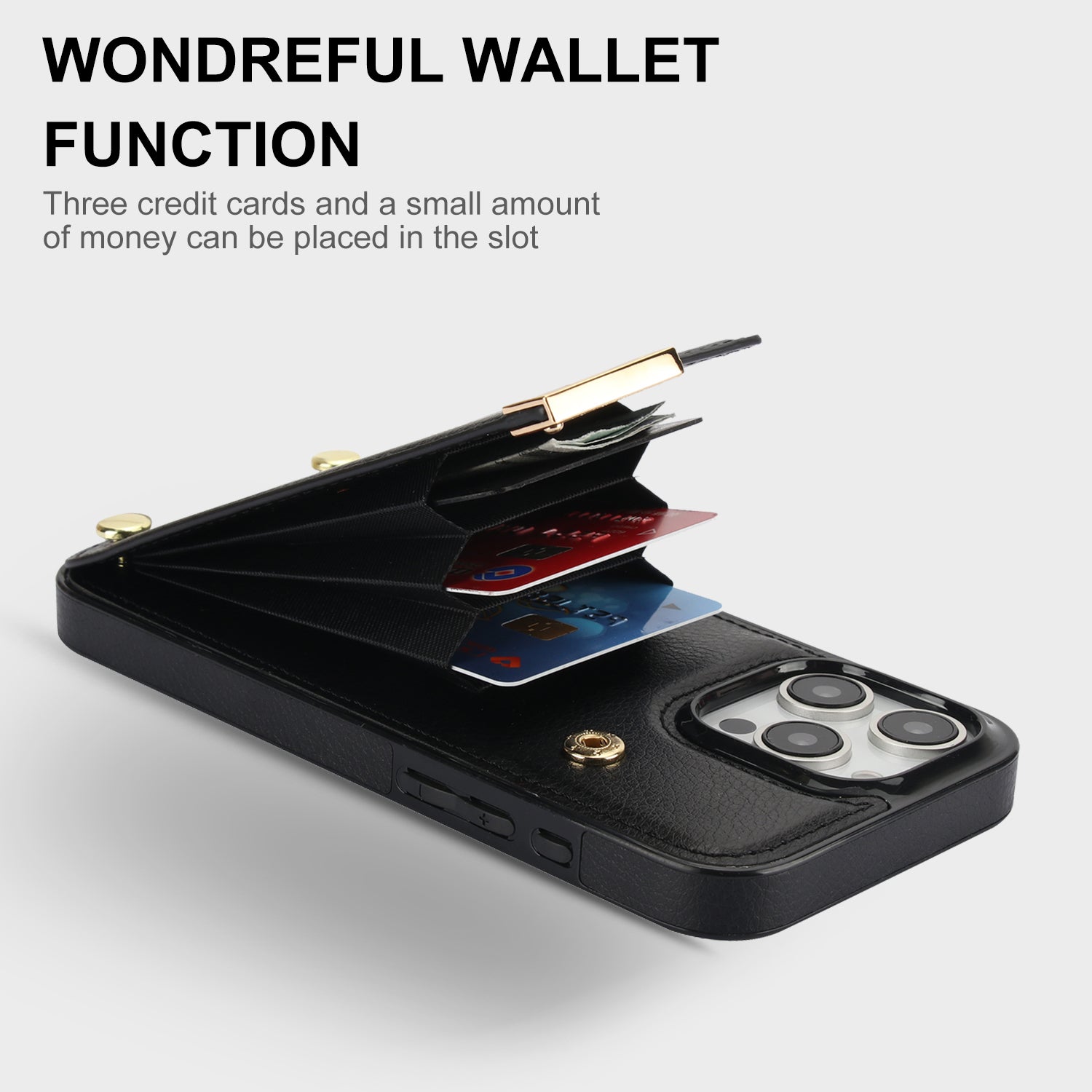 Shockproof Leather Wallet iPhone Case – Flip Cover with Card Holder, Secure Pocket, Durable Protection for iPhone Models