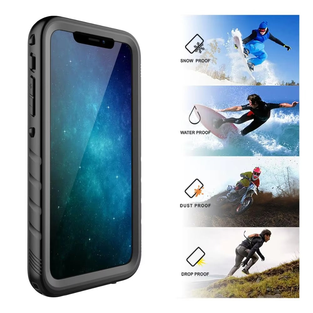 Premium-Hülle für Apple iPhone, MagSafe-kompatibel, Kameraobjektiv- und Bildschirmschutz, ultradünne, stoßfeste, magnetische Rundum-Schutzhülle mit wasserdichtem Band zum Tauchen