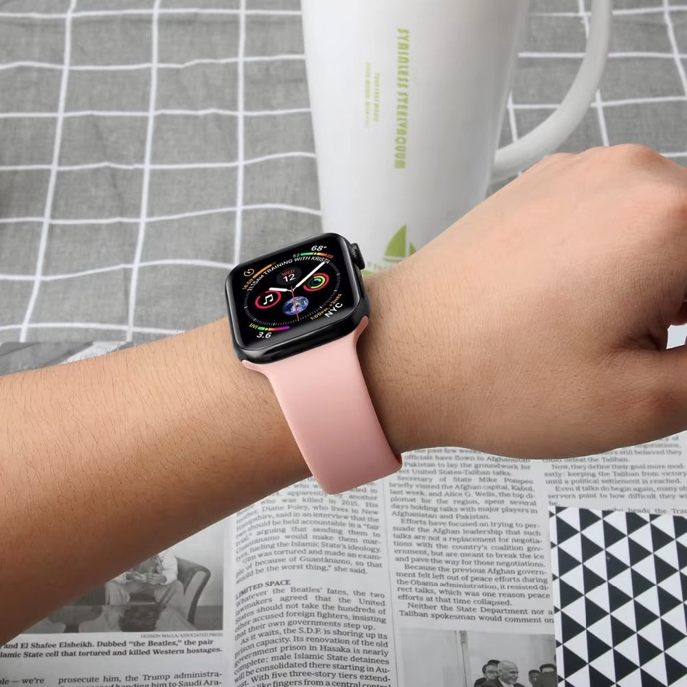 Premium Silicone Smartwatch Band – Soft Replacement Strap with 316L Steel Clasp, Adjustable Sizes for 38mm to 49mm Watches