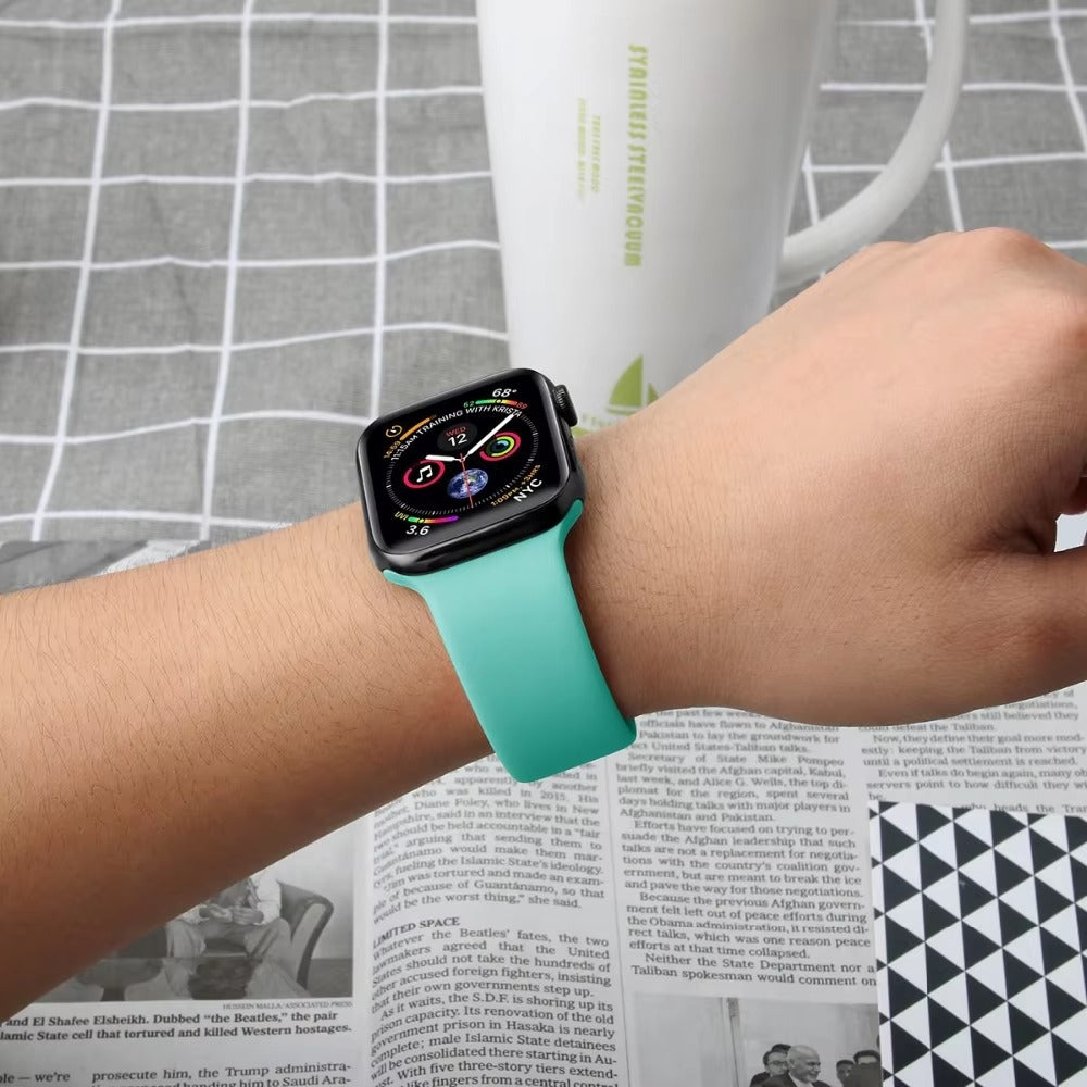 Premium Silicone Smartwatch Band – Soft Replacement Strap with 316L Steel Clasp, Adjustable Sizes for 38mm to 49mm Watches