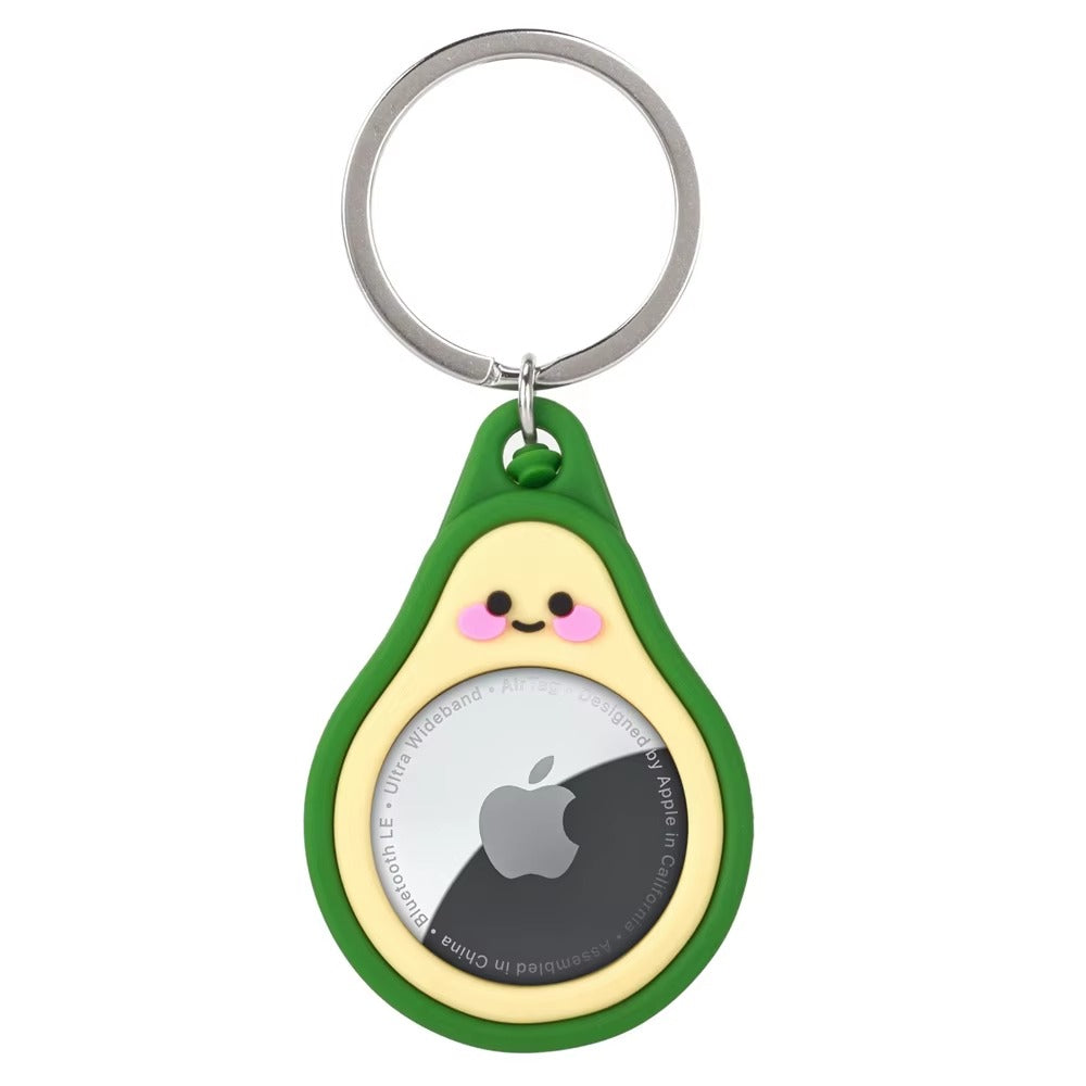 Cute Dog Cartoon Silicone AirTag Case – Soft Anti-Lost Protective Cover with Keychain Hook, Funny Tracker Shell for Kids, Teens & Adults