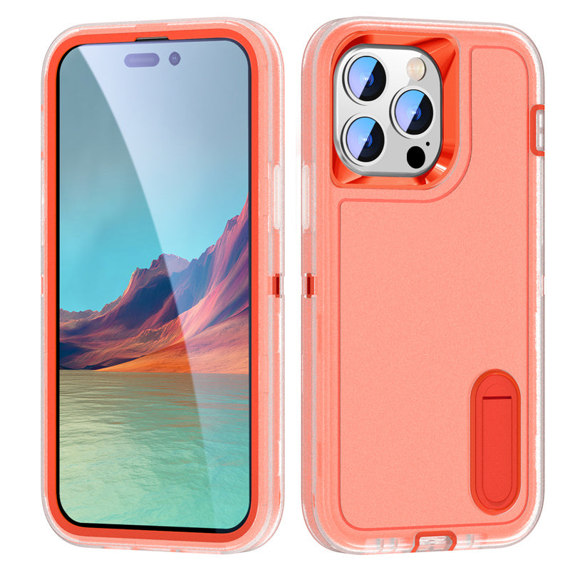 Hybrid Military-Grade Defender iPhone Case – Kickstand Full-Body Protection Cover for iPhone Models, Rugged and Shockproof 