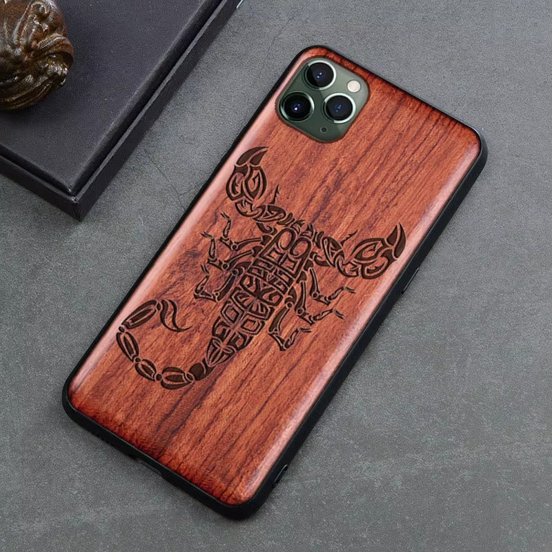 Premium Apple iPhone Case, MagSafe Compatible, Camera Lens Protection, Screen Protection, Ultra Thin, Real Wood Cover