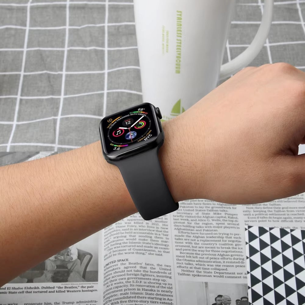 Premium Silicone Smartwatch Band – Soft Replacement Strap with 316L Steel Clasp, Adjustable Sizes for 38mm to 49mm Watches