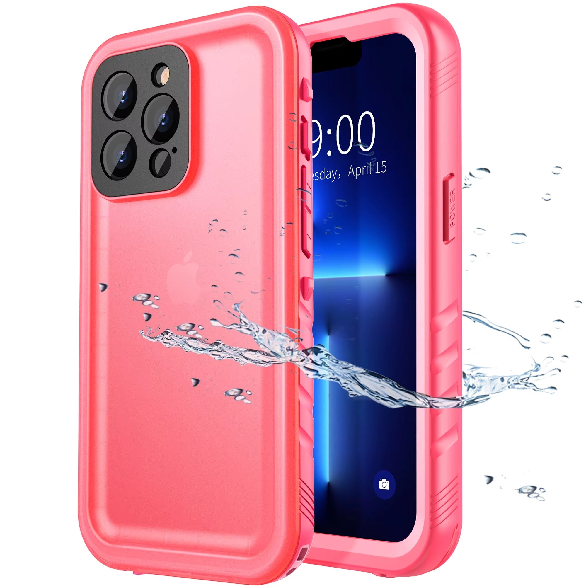 Premium-Hülle für Apple iPhone, MagSafe-kompatibel, Kameraobjektiv- und Bildschirmschutz, ultradünne, stoßfeste, magnetische Rundum-Schutzhülle mit wasserdichtem Band zum Tauchen