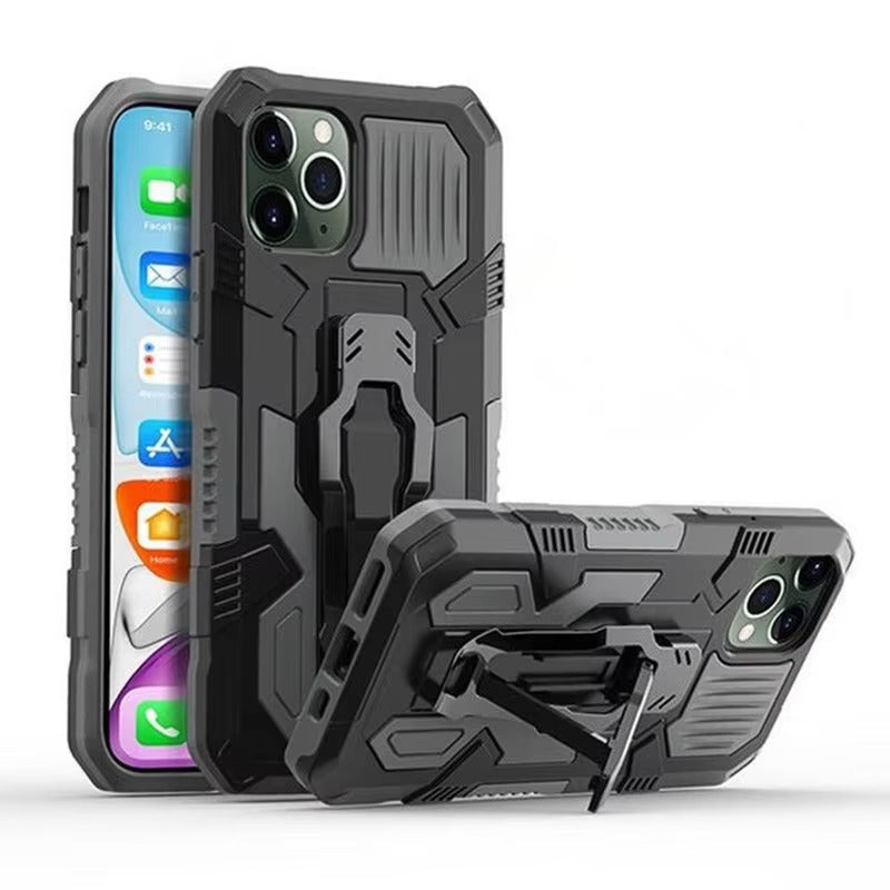 Robust Apple iPhone Case, MagSafe Compatible, Camera Lens & Screen Protection, Ultra Thin, Shockproof, Magnetic Full All Around Cover – Heavy Duty Belt Clip Case with Kickstand & Hard Rubber Back