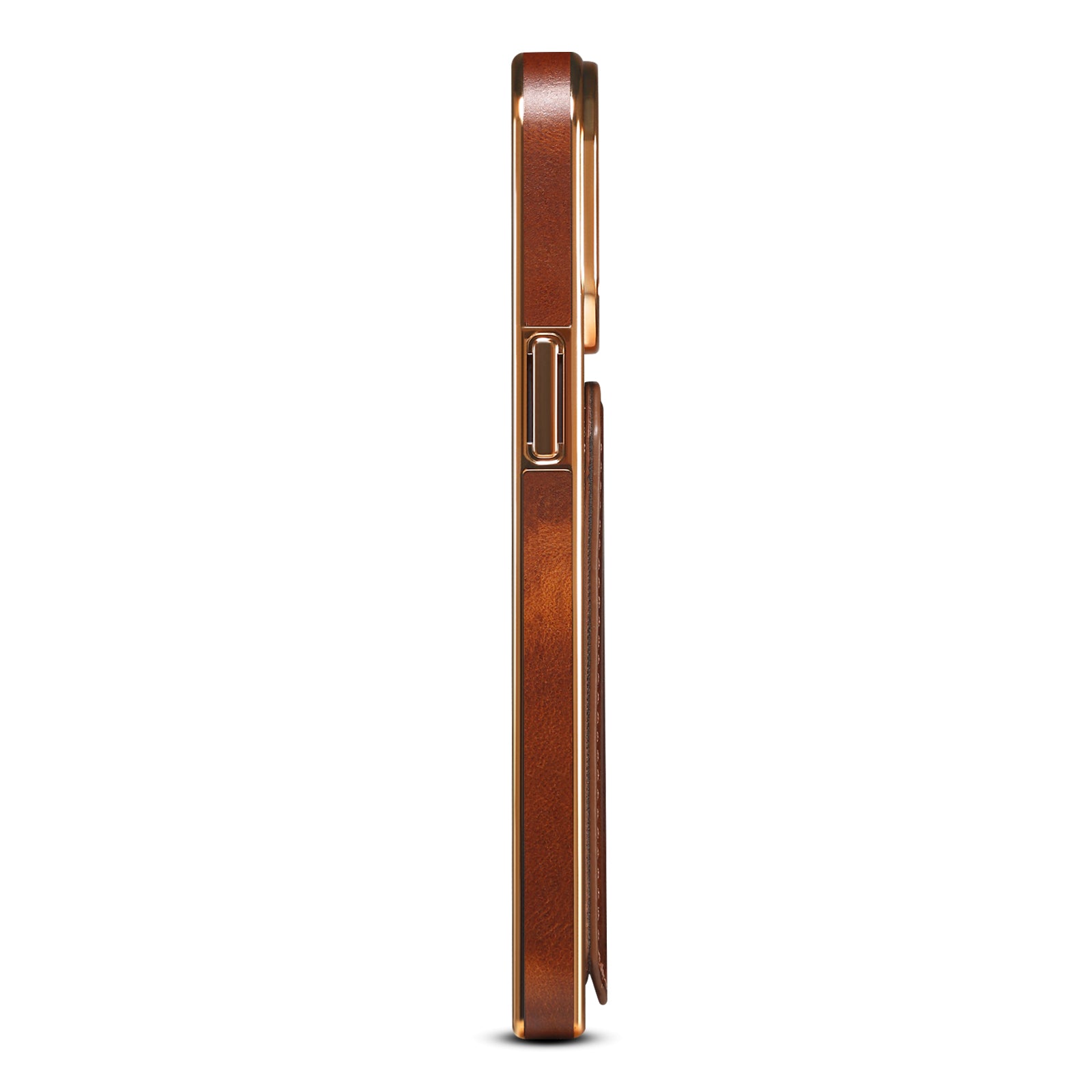 Luxury Cowhide Leather Wallet iPhone Case – Magnetic Card Holder, Plating Shell, Shockproof Protection, Premium Design for iPhone Models