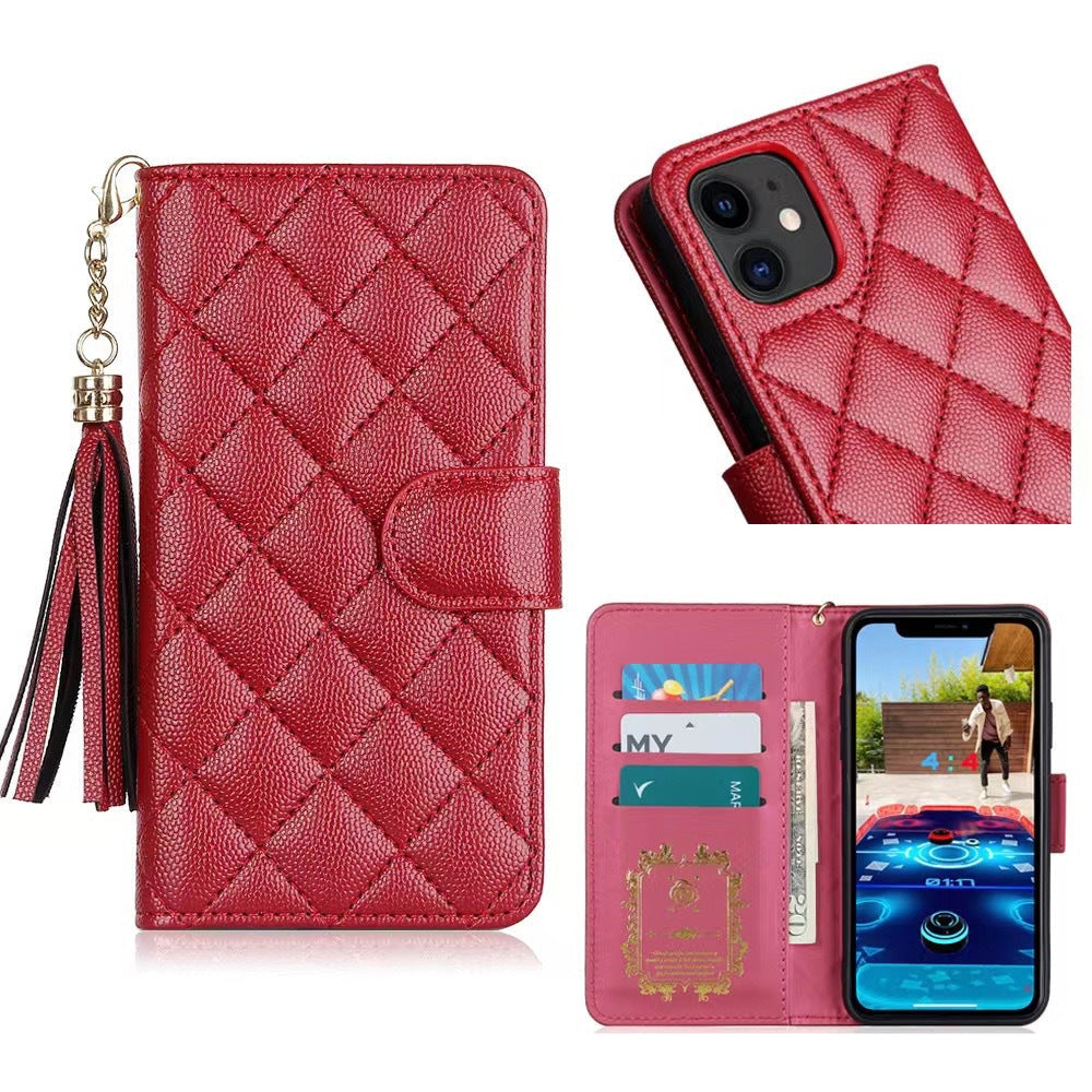 Luxury Wallet Flip Leather iPhone Case – Card Slot, Magnetic Closure,  Shockproof Protection, and Premium Design for iPhone