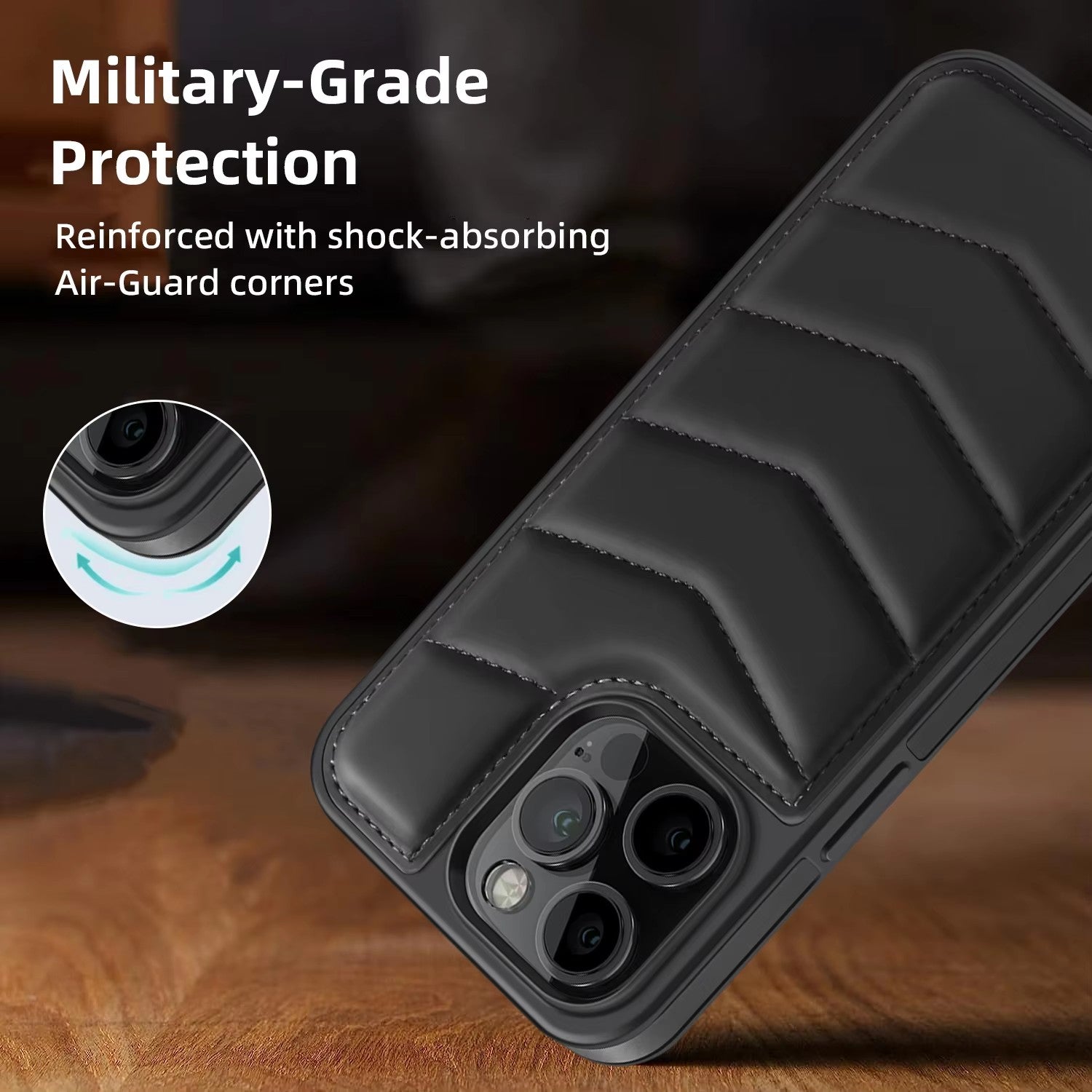 Premium MagSafe Lederhülle für iPhone – magnetisches kabelloses Laden, Kartenhalter-Brieftasche, stoßfester Schutz, schlankes Design für iPhone-Modelle