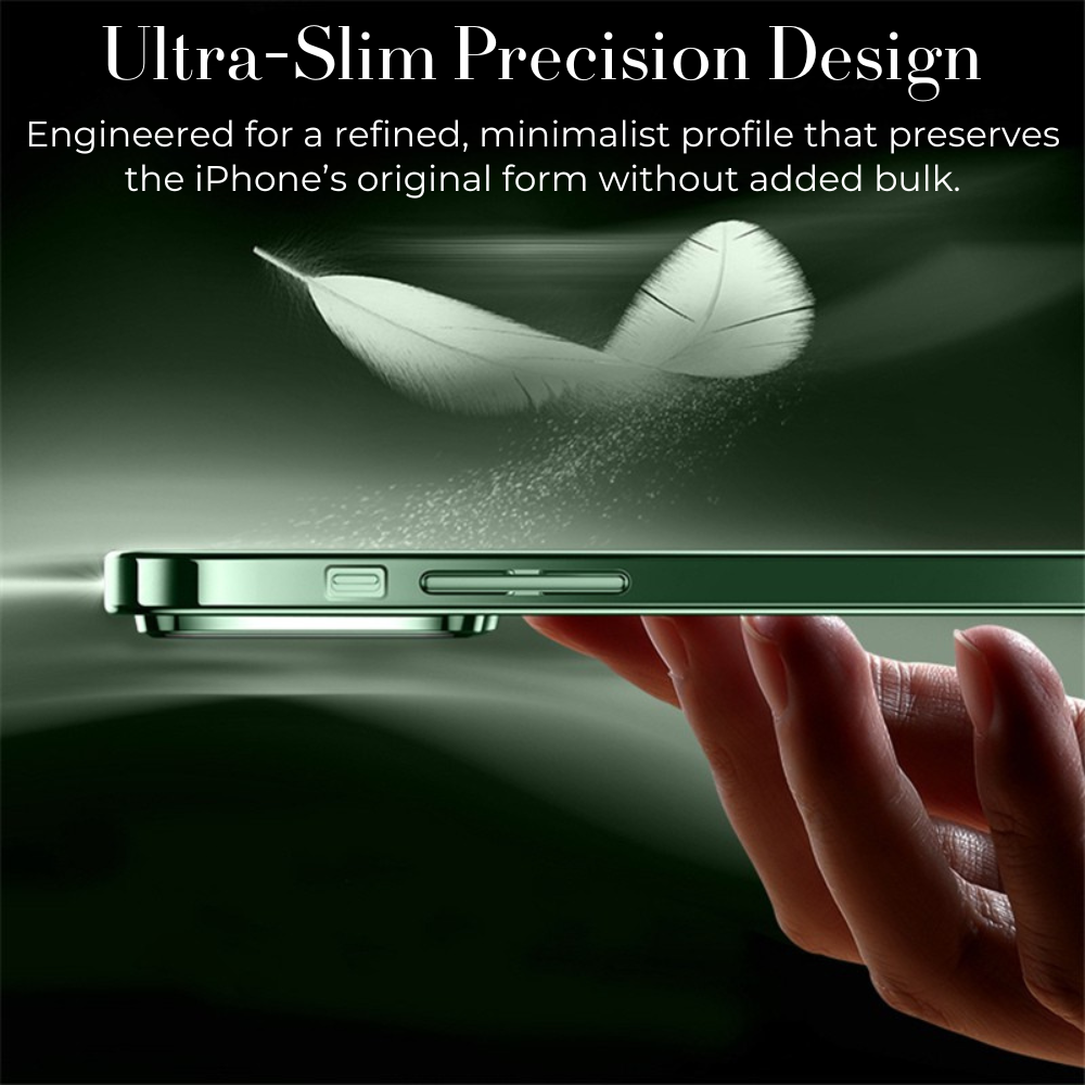 Luxury Ultra-Thin iPhone Case - Clear Transparent Hard PC Cover, MagSafe Compatible, Camera Protection, Shockproof Silicone Bumper for Full Coverage