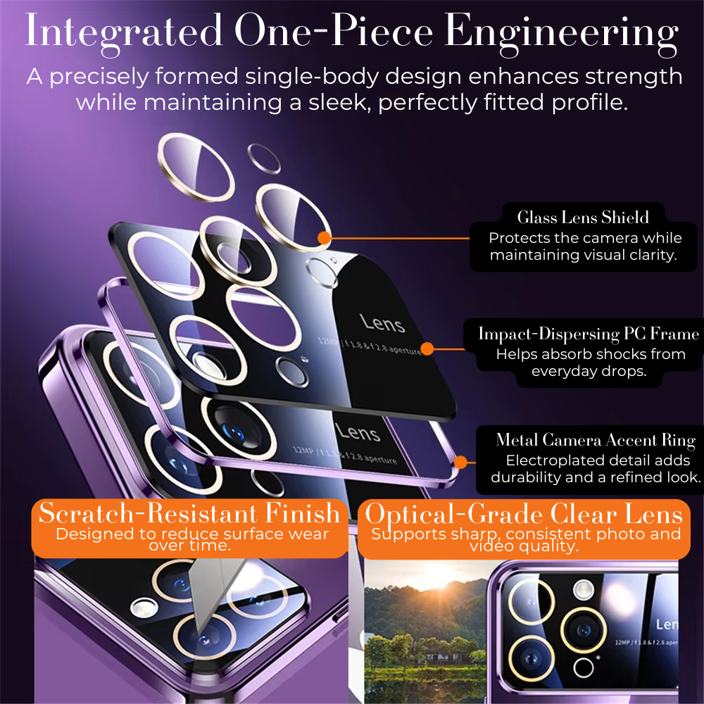 Luxury Ultra-Thin iPhone Case - Clear Transparent Hard PC Cover, MagSafe Compatible, Camera Protection, Shockproof Silicone Bumper for Full Coverage