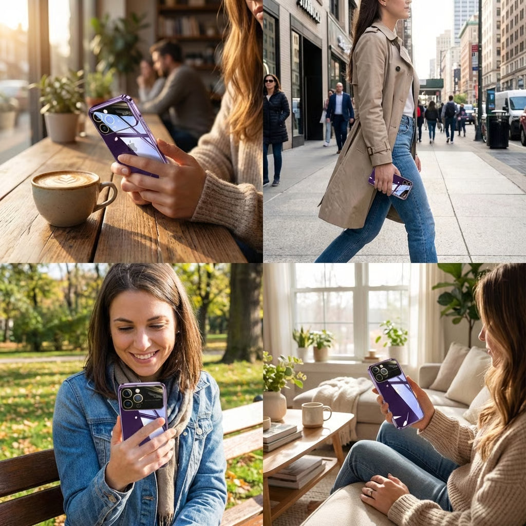 Luxury Ultra-Thin iPhone Case - Clear Transparent Hard PC Cover, MagSafe Compatible, Camera Protection, Shockproof Silicone Bumper for Full Coverage