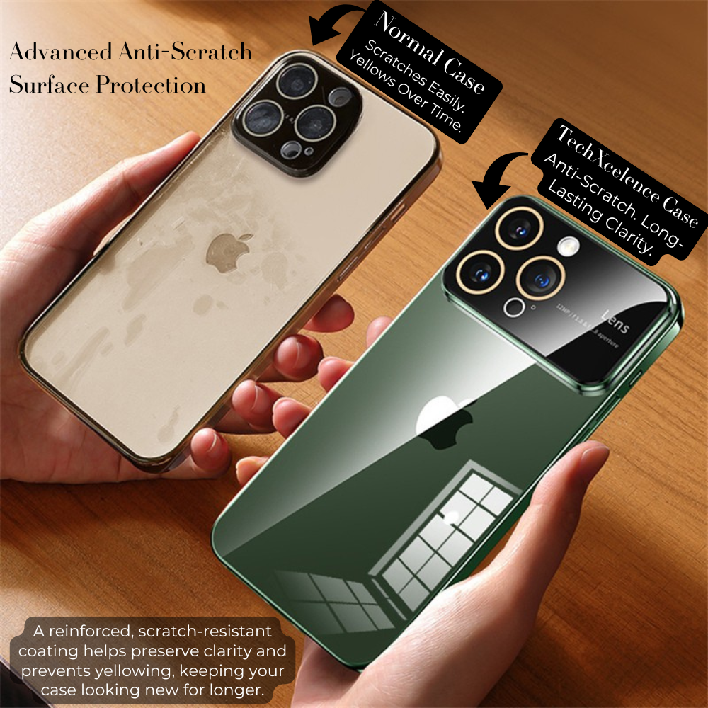 Luxury Ultra-Thin iPhone Case - Clear Transparent Hard PC Cover, MagSafe Compatible, Camera Protection, Shockproof Silicone Bumper for Full Coverage