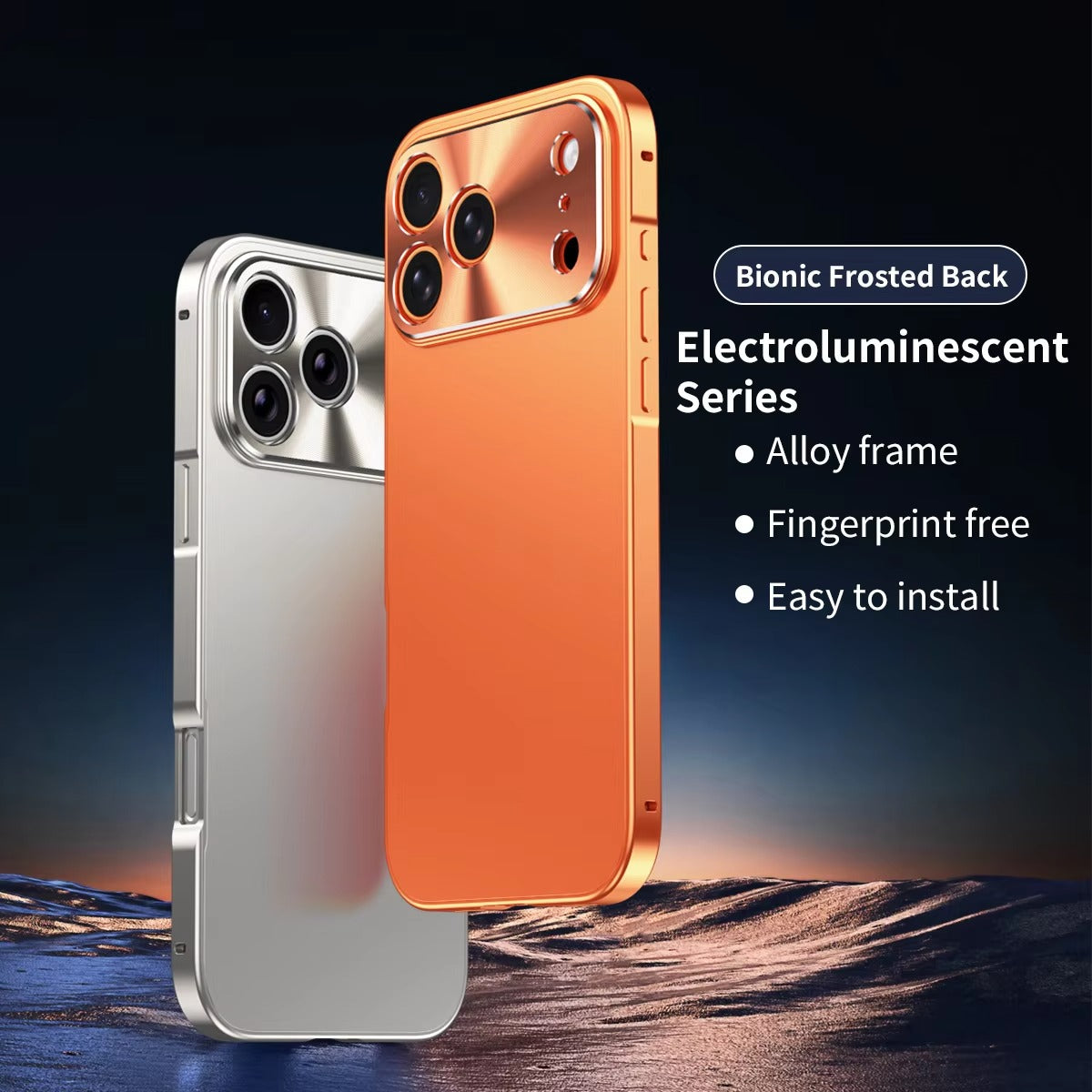 Premium Aluminum Alloy Frame iPhone Case – Ultra Thin Frosted Matte Backplate, Shockproof Protective Cover with Camera Lens Guard