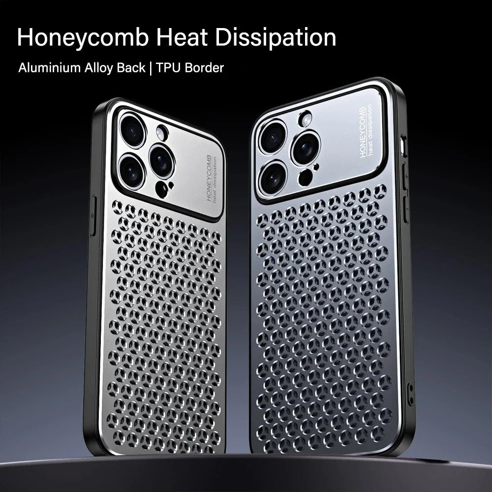 Premium Aluminum Alloy iPhone Case – Breathable Metal Protective Cover with Anti-Fingerprint Finish, Scratch-Resistant Surface and Slim Frame