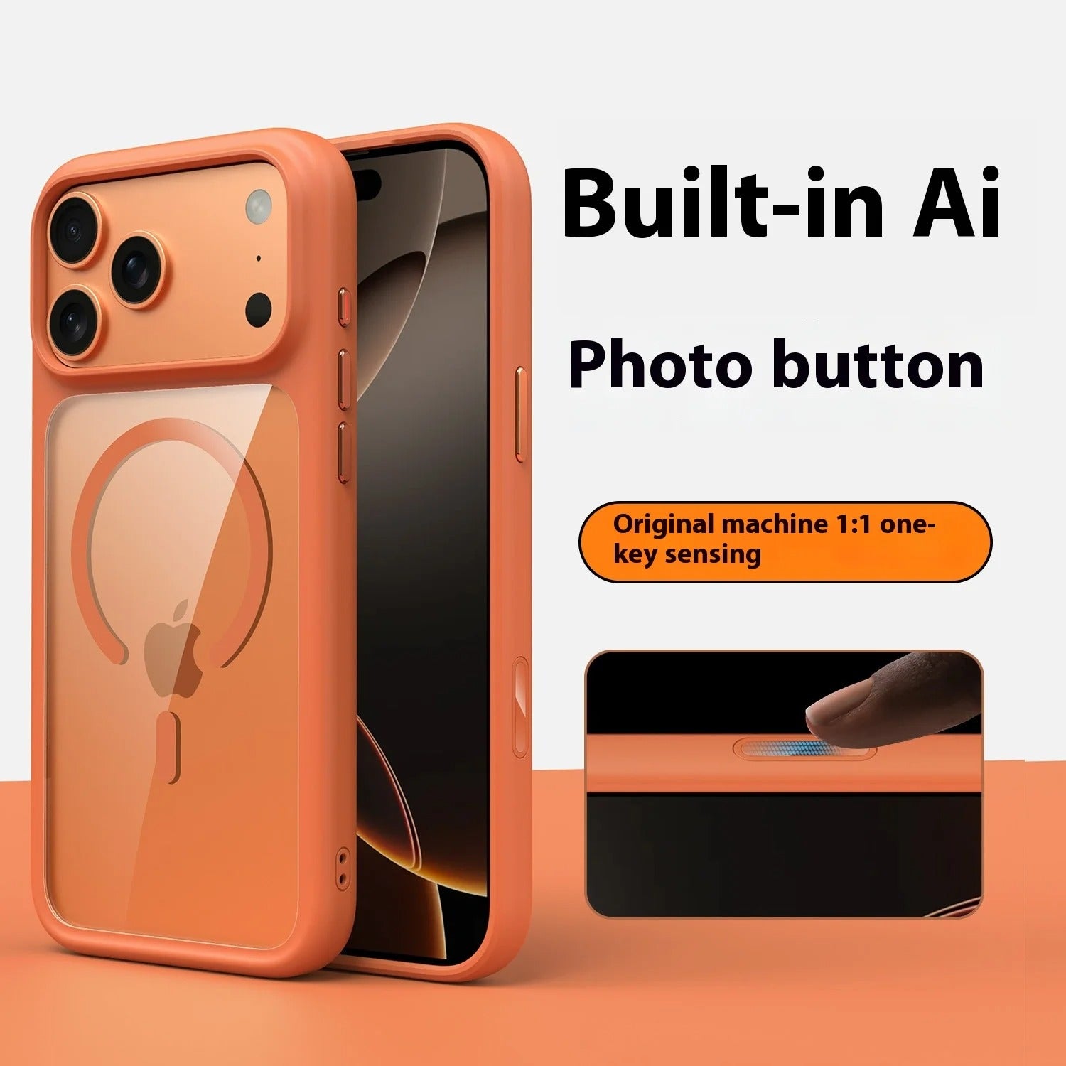 Premium Clear MagSafe iPhone Case – Shockproof Armor Protective Cover with Camera Control Button, Anti-Scratch Transparent Back