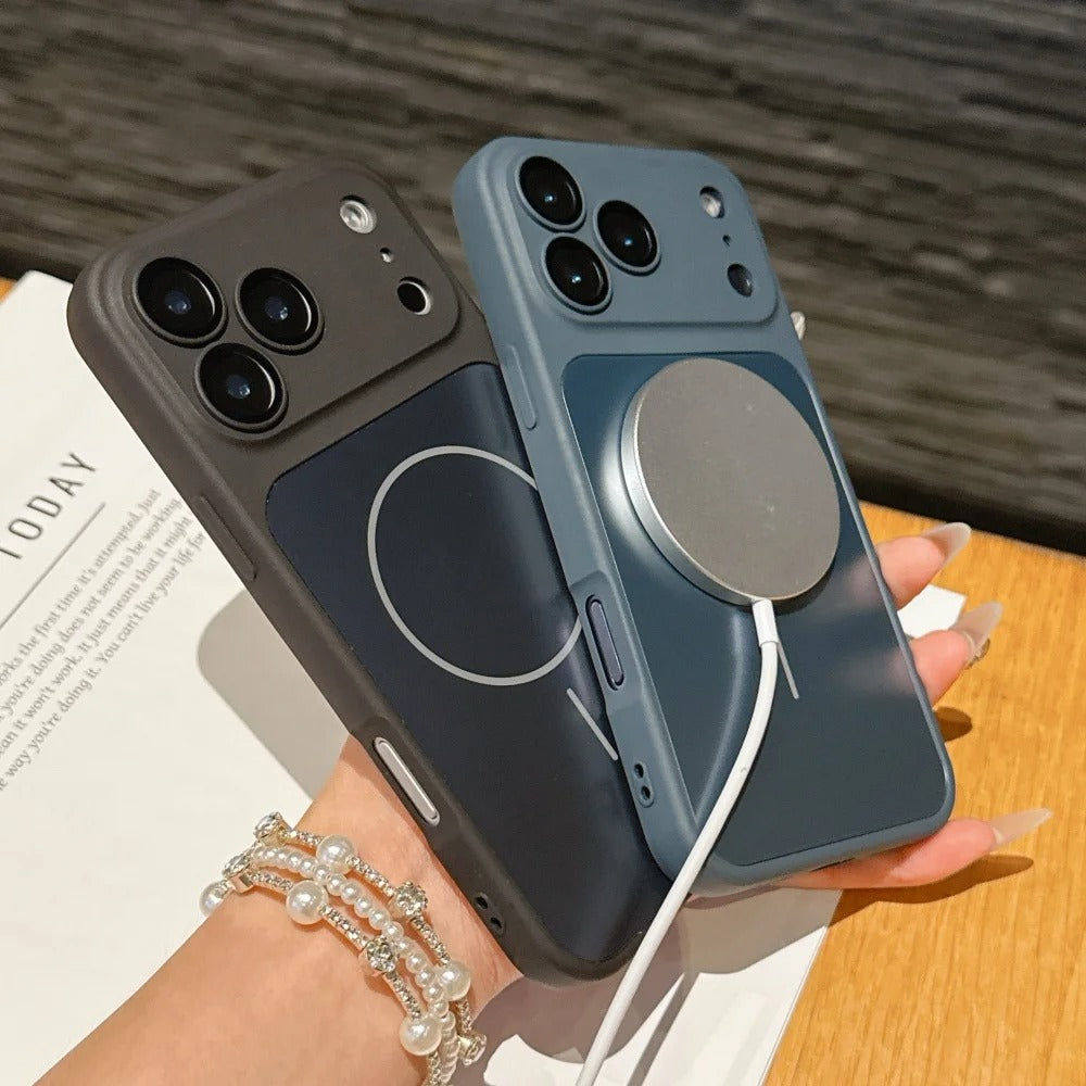 Premium MagSafe iPhone Case – Matte Shockproof Protective Cover with Glass Camera Lens Guard, Camera Control Button and Anti-Fingerprint Finish