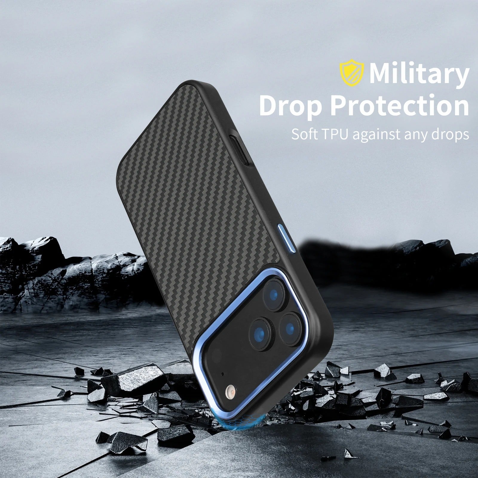 Premium Aramid Kevlar Fiber iPhone Case – MagSafe Compatible Magnetic Cover with Ultra Thin Lightweight Design and Full Protection