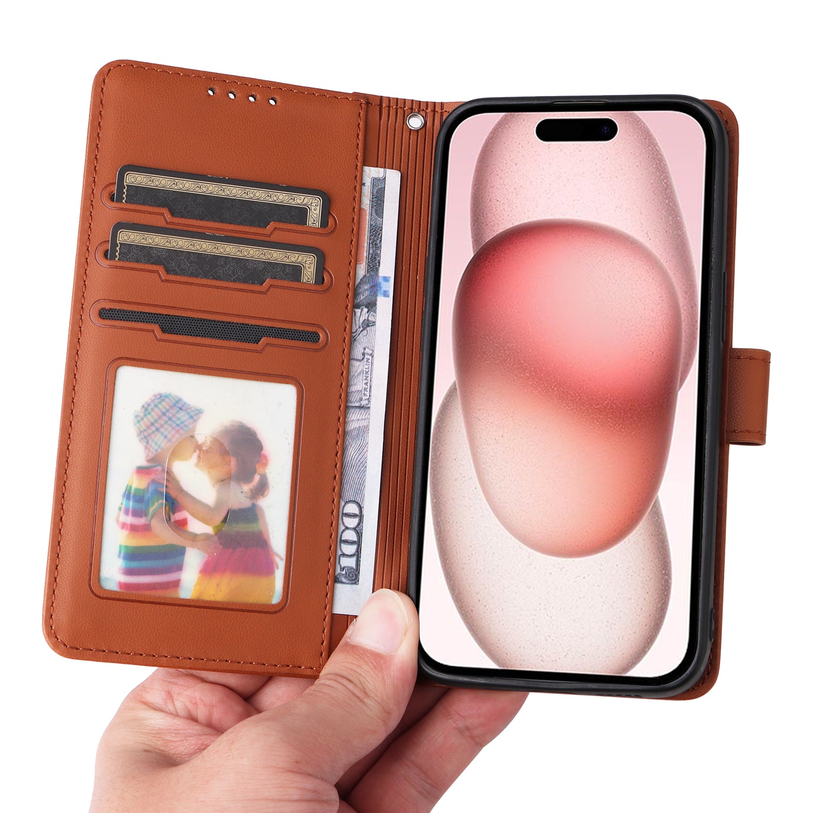 Luxuriöse, abnehmbare 2-in-1-Brieftaschenhülle für das iPhone – magnetische Lederhülle, Kartenhalter, Ständer, sicherer Verschluss, stilvoller und langlebiger Schutz