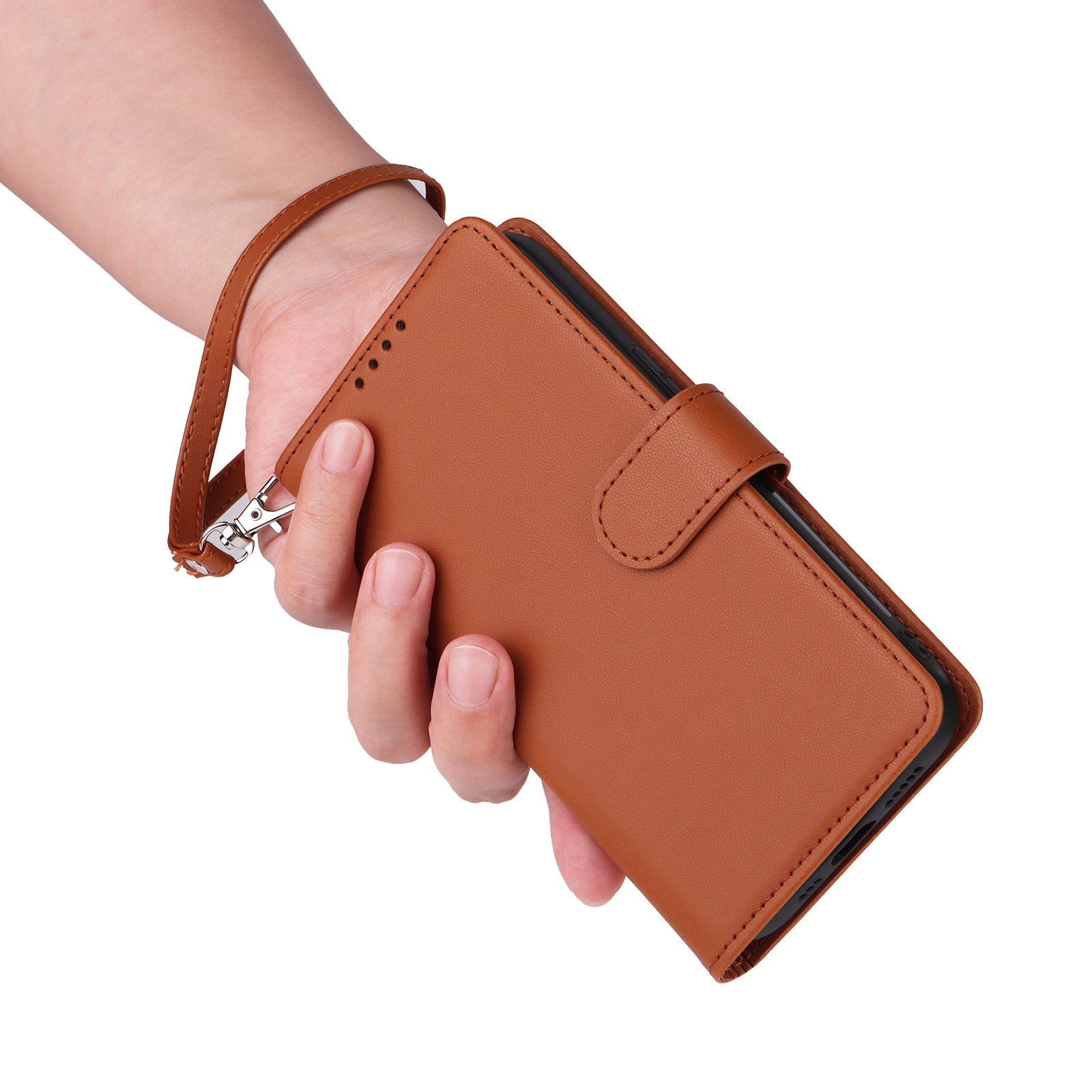 Luxuriöse, abnehmbare 2-in-1-Brieftaschenhülle für das iPhone – magnetische Lederhülle, Kartenhalter, Ständer, sicherer Verschluss, stilvoller und langlebiger Schutz