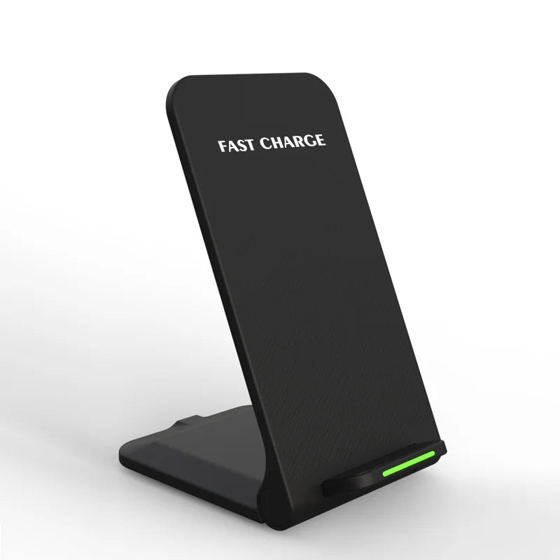 Premium 100W Wireless Charger Stand Fast Charging Station Pad for Apple iPhone, iOS, Android Smartphones – Type-C, Qi Dock, Dual Coil, Safety Features