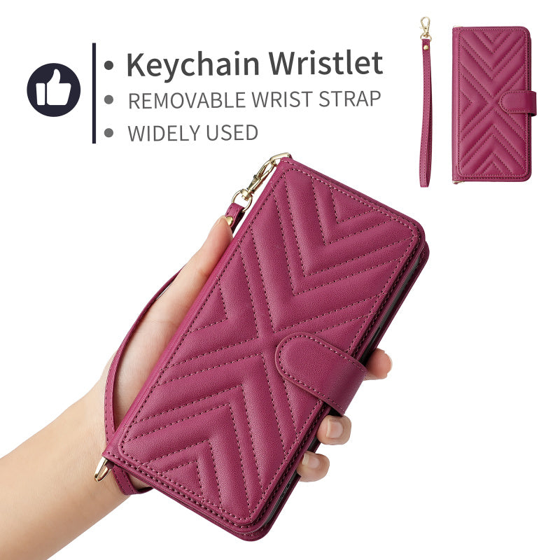 Luxury Crossbody Wallet iPhone Case – Fashion Shoulder Strap, Magnetic Closure, Card Holder and Premium Protection for iPhone